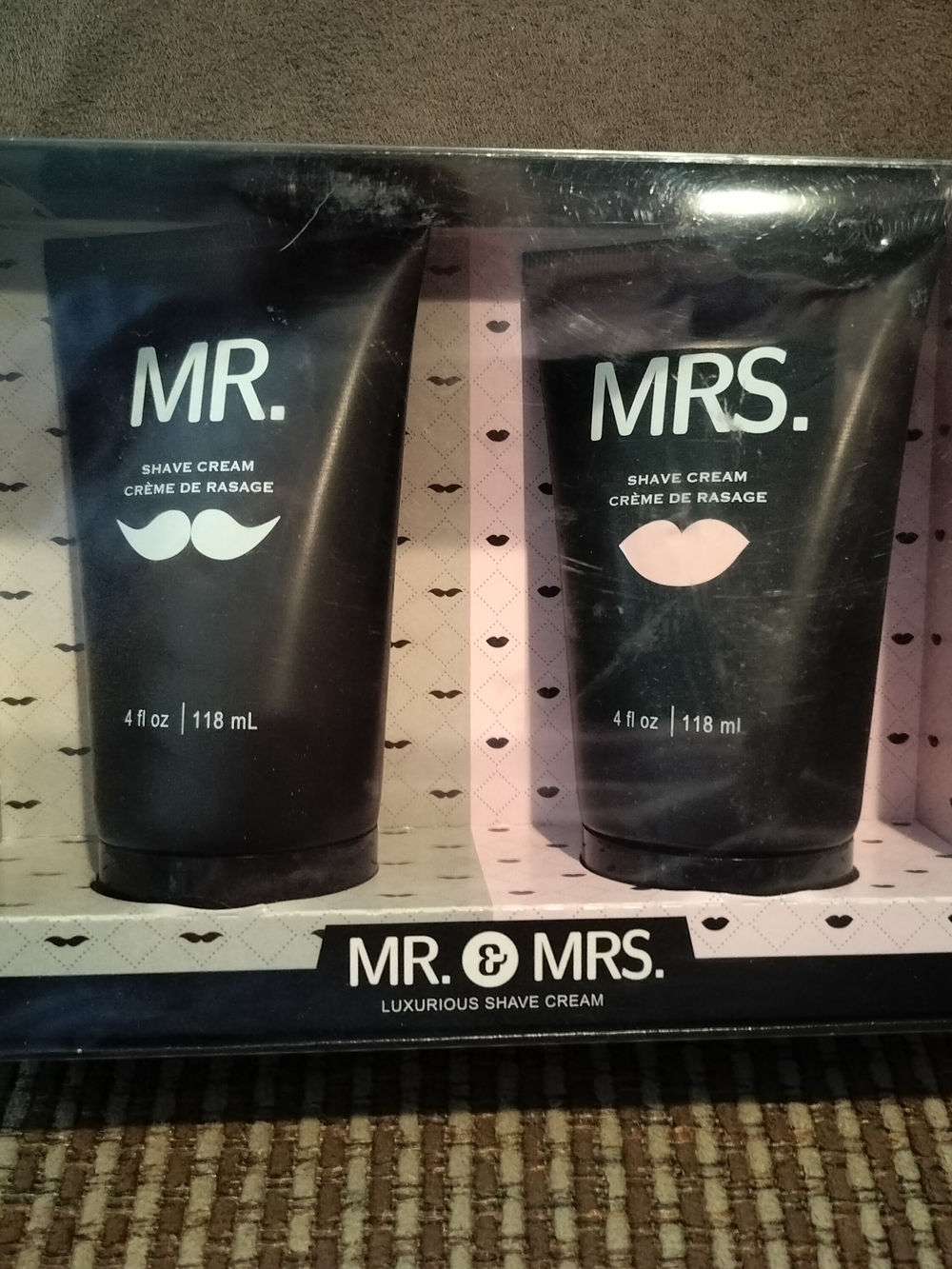 Luxurious Black Mr And Mrs Shave Cream Duo